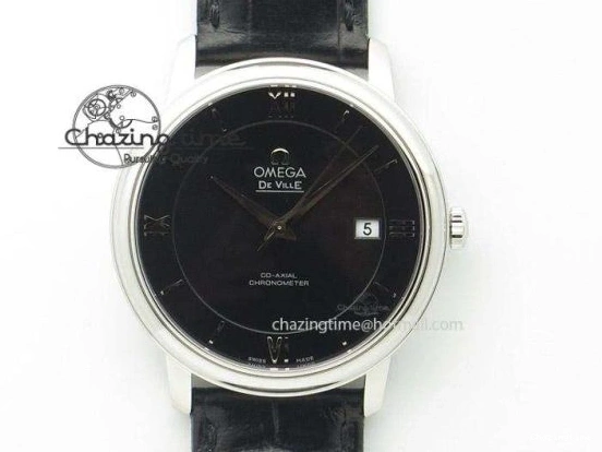 0325 De Ville Prestige Small Second TWF 1:1 Best Edition Black Dial on Black Leather Strap MIYOTA Resilient 8037